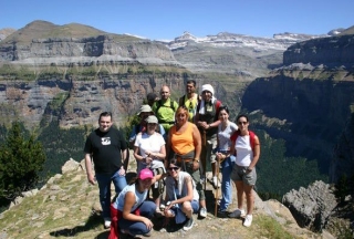 Un grupo de senderistas